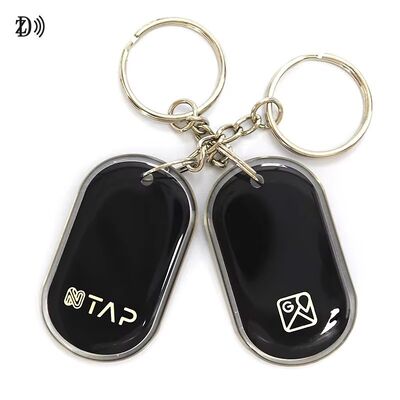 Thẻ điều khiển truy cập in tùy chỉnh NFC 13.56Mhz RFID Epoxy Tag NFC Keychain MIFARE Classic EV1 1K