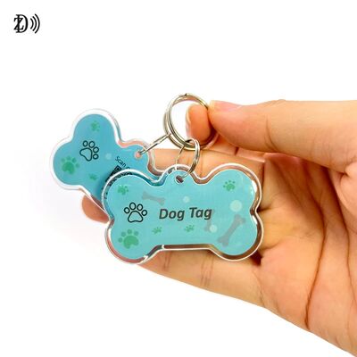 Epoxy Dog Bone Mã QR tùy chỉnh NTAG 216 888bytes Animal RFID NFC Pet Tag để theo dõi