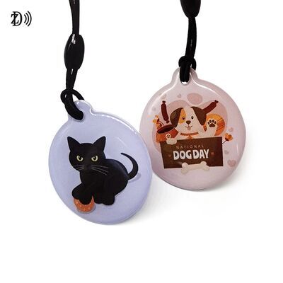 Tùy chỉnh 13.56MHz có thể lập trình NTAG213 Smart Epoxy Keyfob Tags RFID Tag NFC Keychain