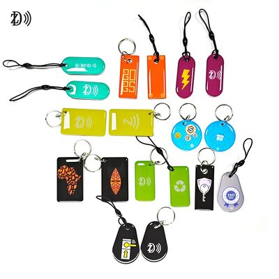 Tùy chỉnh 13.56MHz có thể lập trình NTAG213 Smart Epoxy Keyfob Tags RFID Tag NFC Keychain