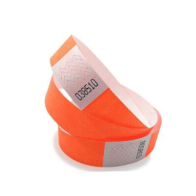 In tùy chỉnh Logo giấy chống nước băng đeo tay RFID dán nóng dùng một lần Tayvek vòng đeo tay vé tiệc đeo tay băng ID băng