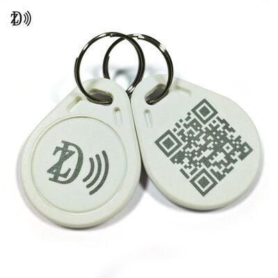 Thẻ từ ABS chống nước tùy chỉnh LOGO/Mã QR MIFARE Classic EV1 RFID móc khóa ABS cho kiểm soát cửa