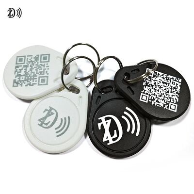 Thẻ từ ABS chống nước tùy chỉnh LOGO/Mã QR MIFARE Classic EV1 RFID móc khóa ABS cho kiểm soát cửa