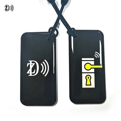 Waterproof Custom Design Programmable MIFARE Classic EV1 1K/4K NFC RFID Epoxy Keychain for Access Control Key Tag