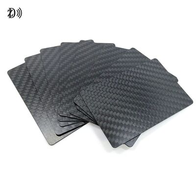 Thẻ tên doanh nghiệp bằng sợi carbon 3K tùy chỉnh, LOGO bằng sợi carbon thật, thẻ mini RFID NFC, tần số 13.56MHz cho khách sạn, thanh toán