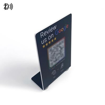 Chân đế NFC Logo Tùy chỉnh, Mạng xã hội, Đánh giá, Thẻ NFC NTAG213 PVC, Chân đế hiển thị menu